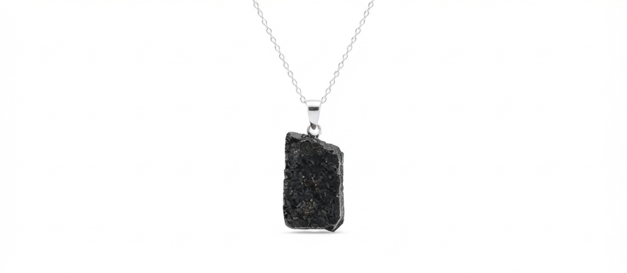 Colgante de cuarzo ahumado natural – Joya artesanal única - imagen 2