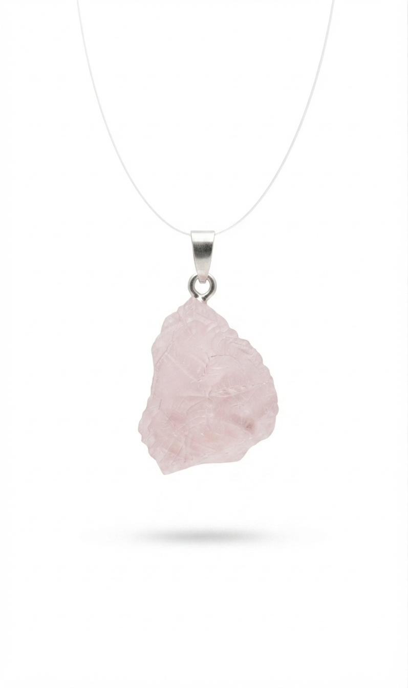 Colgante de Quarzo Rosa Natural - imagen 3